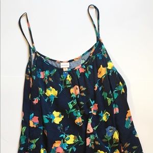 Merona floral print flowing spaghetti strap tank